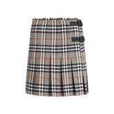 Burberry Elegante Mini-Wollrock in Grau