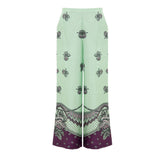 Gucci Grüne Seidenhose für den Alltag
