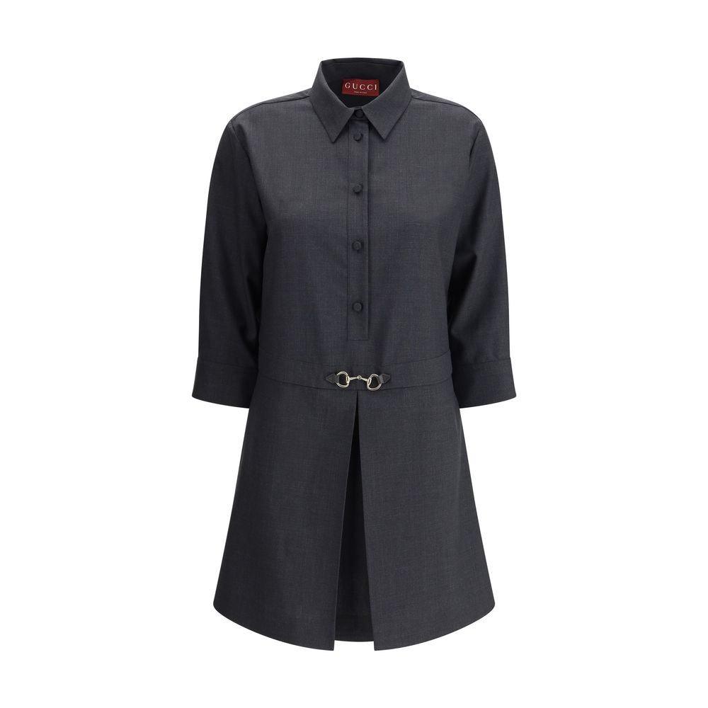Gucci Graues Wollkleid für den Alltag