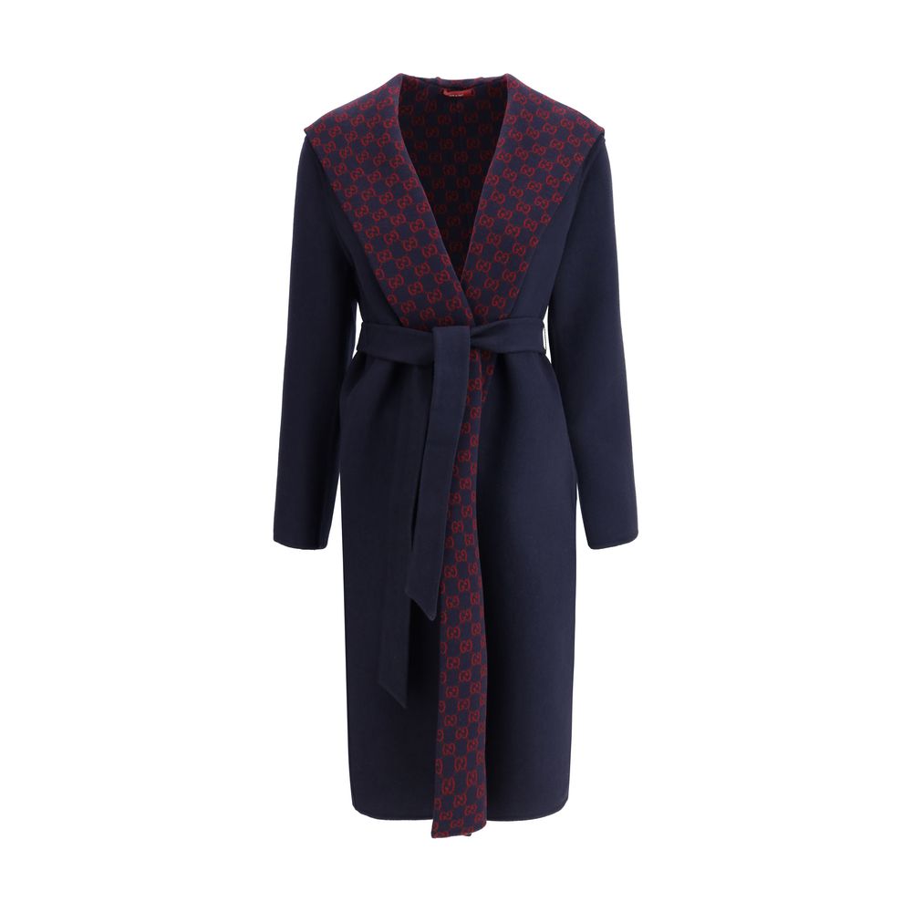 Gucci Blauer Wollmantel