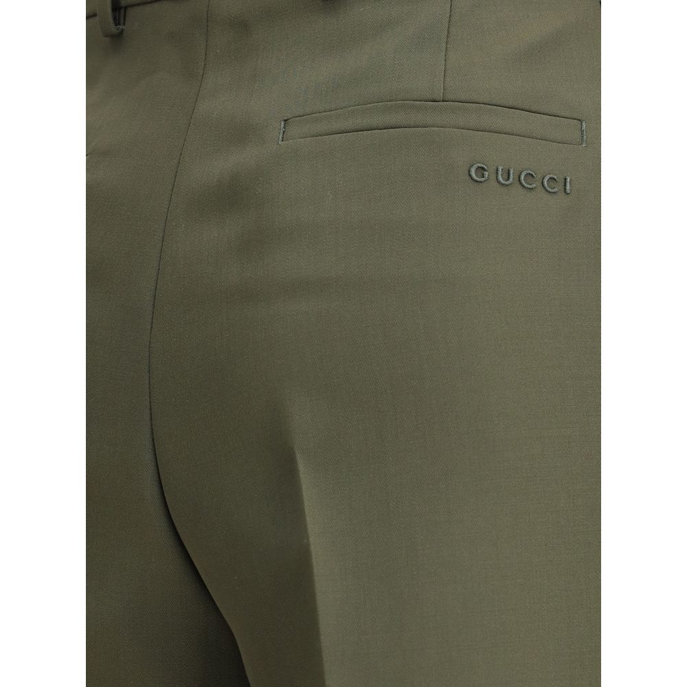 Gucci Grüne Wollhose