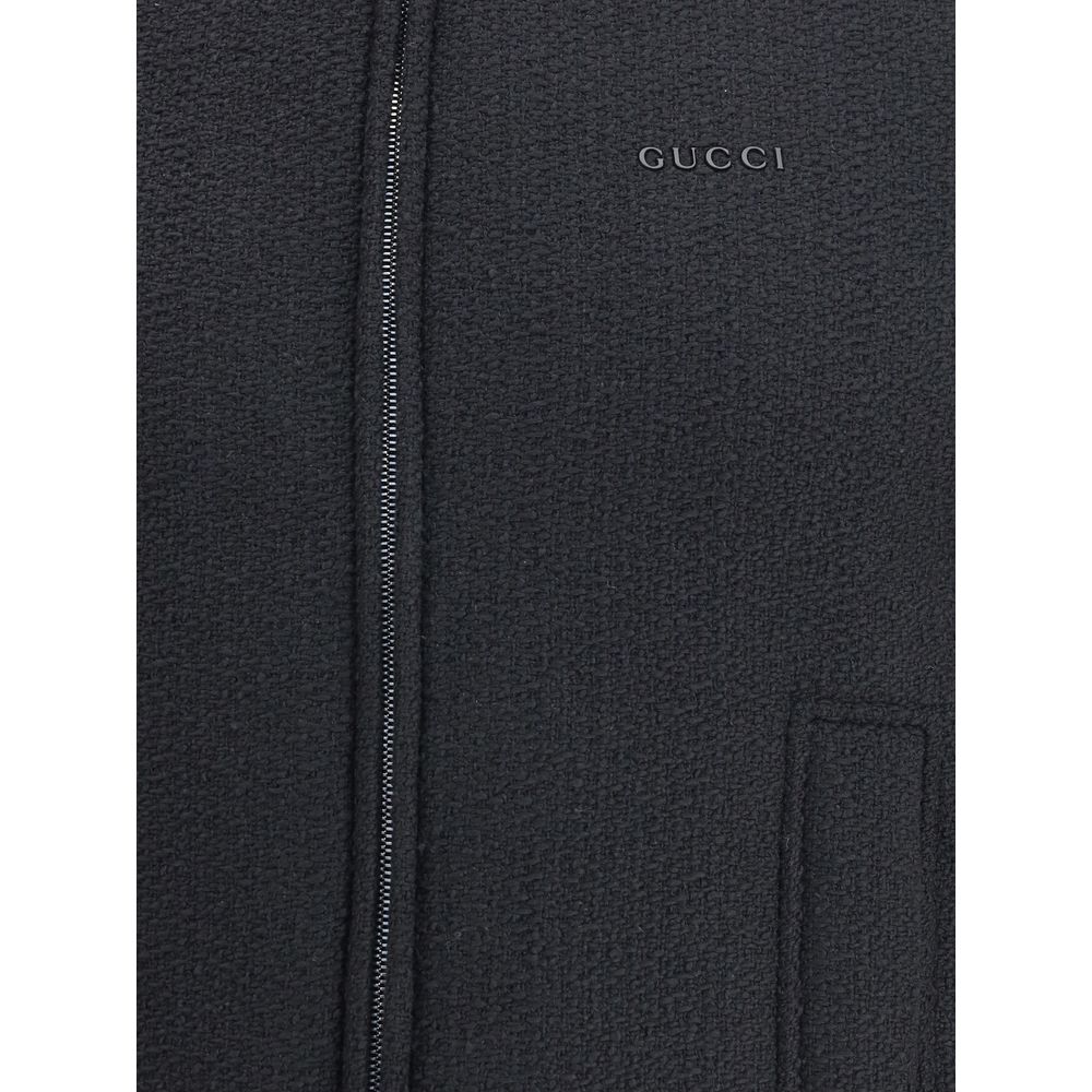 Gucci Schwarze Wollweste ohne Ärmel