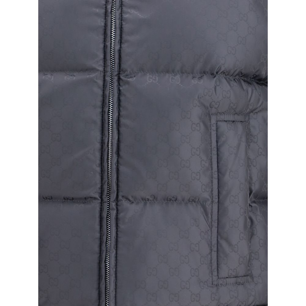 Gucci Schwarze Wollweste ohne Ärmel