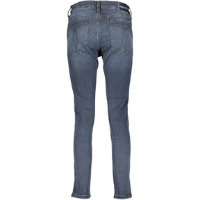 Calvin Klein Blaue Baumwoll-Skinny-Jeans für Frauen