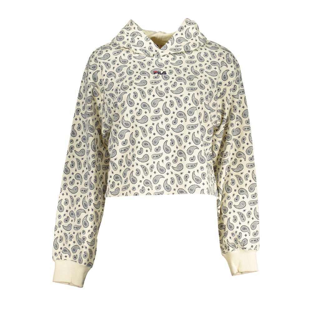 Fila Weißer Baumwollpullover Hoodie für Frauen
