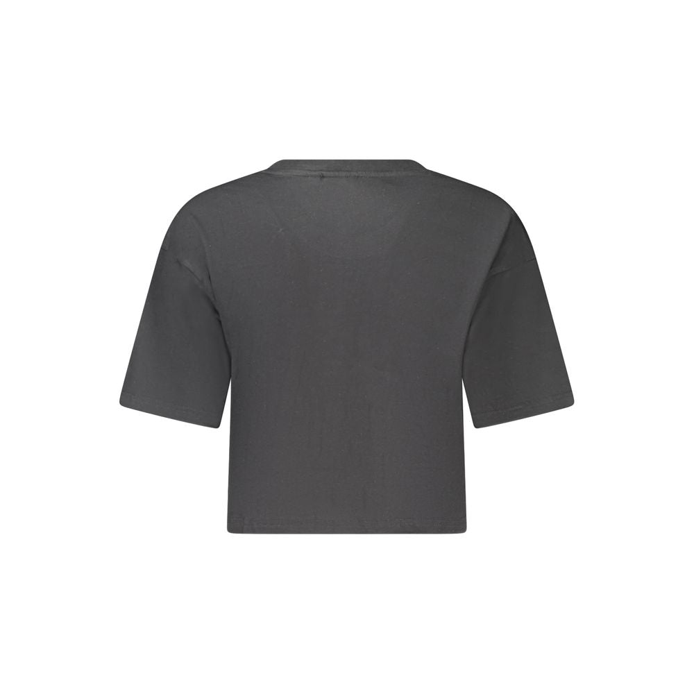 Fila Schwarzes Baumwoll-T-Shirt für Frauen