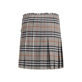 Burberry Elegante Mini-Wollrock in Grau