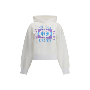 Gucci Baumwoll-Sweatshirt in Reinweiß