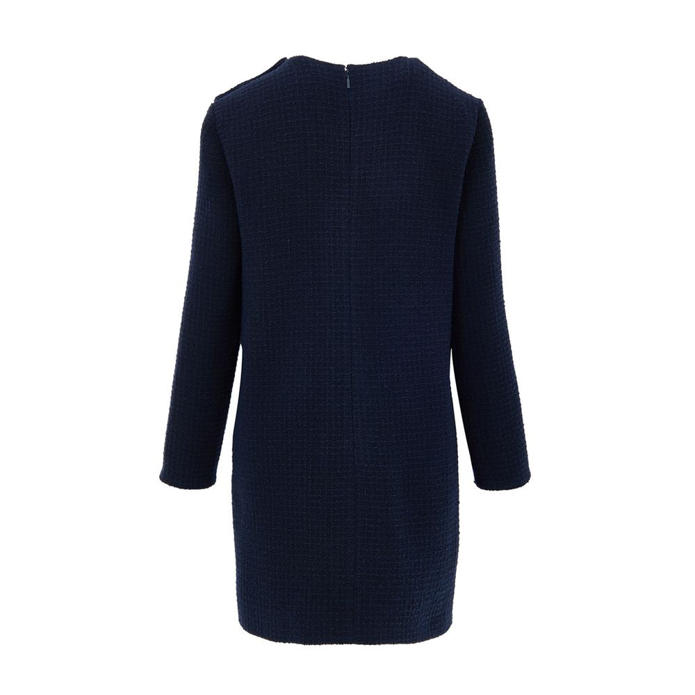 Gucci Kurzes Kleid aus dunkelblauer Wolle