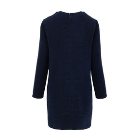 Gucci Kurzes Kleid aus dunkelblauer Wolle