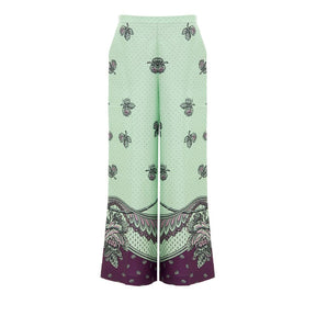 Gucci Grüne Seidenhose für den Alltag