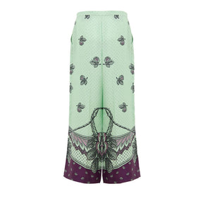 Gucci Grüne Seidenhose für den Alltag