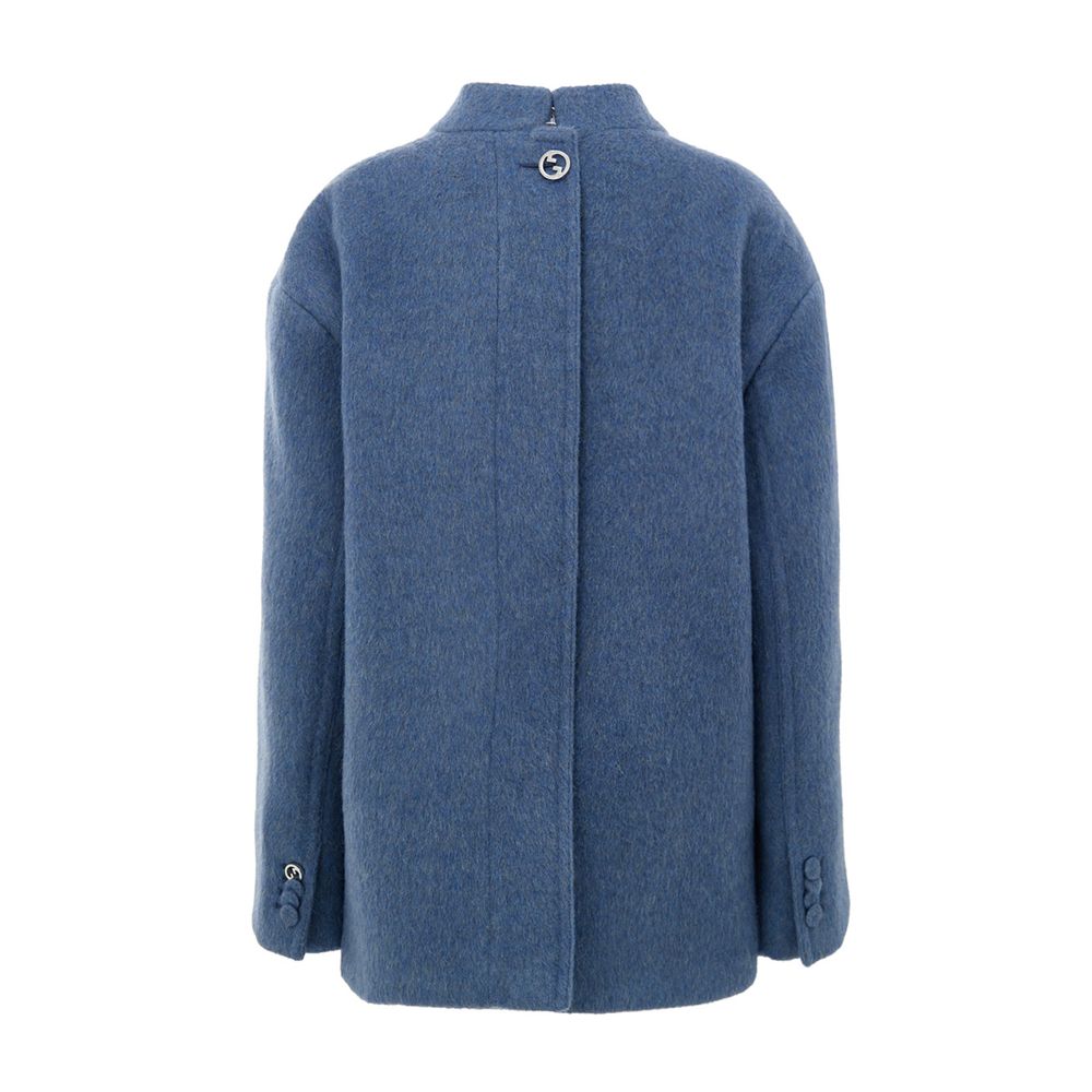 Gucci Hellblauer Wollmantel