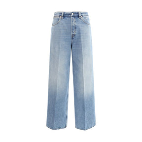 Gucci Hellblaue Baumwoll-Jeans im Denim-Look