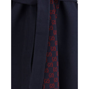 Gucci Blauer Wollmantel