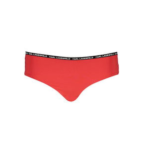 Karl Lagerfeld Rote Elastan-Badebekleidung